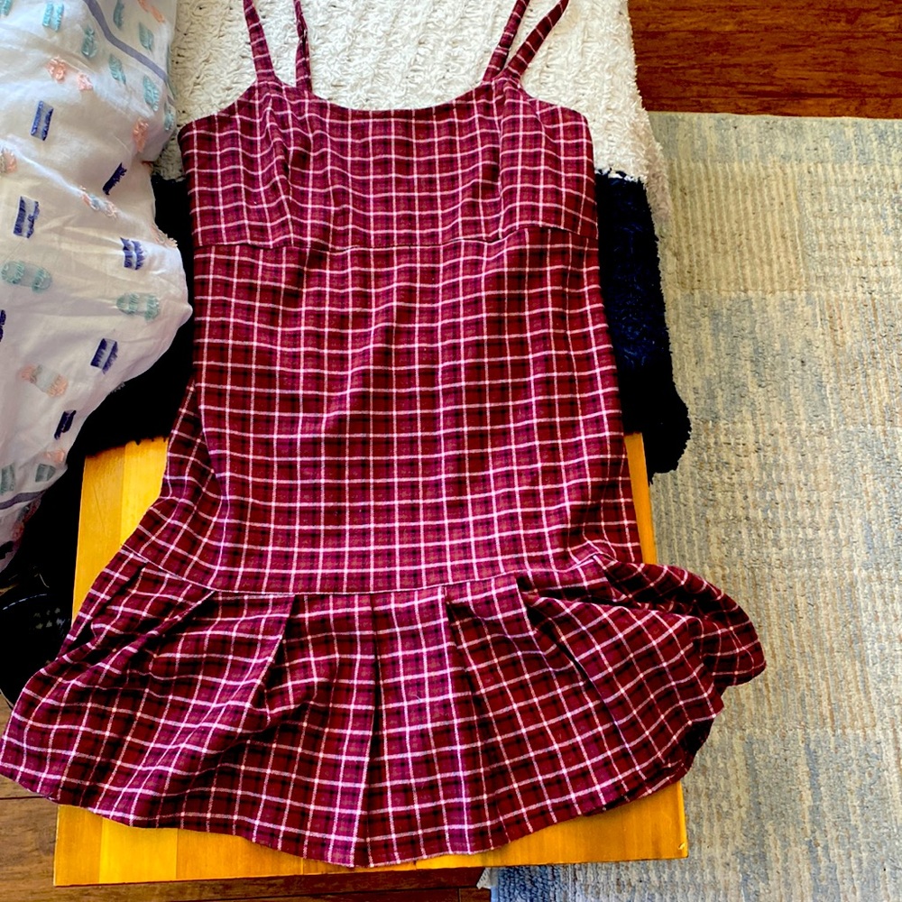 Hollister plaid mini dress size medium schoolgirl style